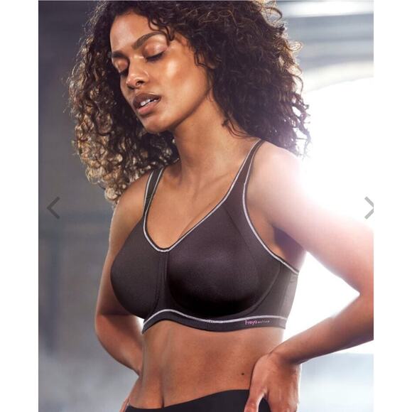Freya Active Sonic Underwired Moulded Spacer Sports Bra -Storm - 40G - Black - Picture 4 of 9